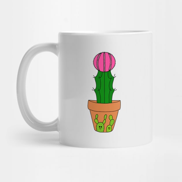 Cute Cactus Design #177: Hybrid Cactus In Cute Cacti Pot by DreamCactus